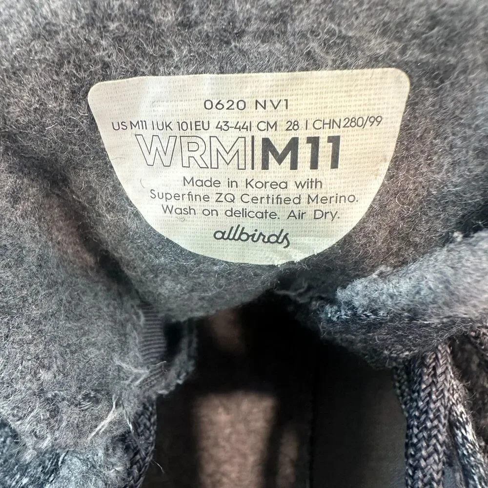 Allbirds Wool Runner Sneakers Grey Men's Shoes Size 11